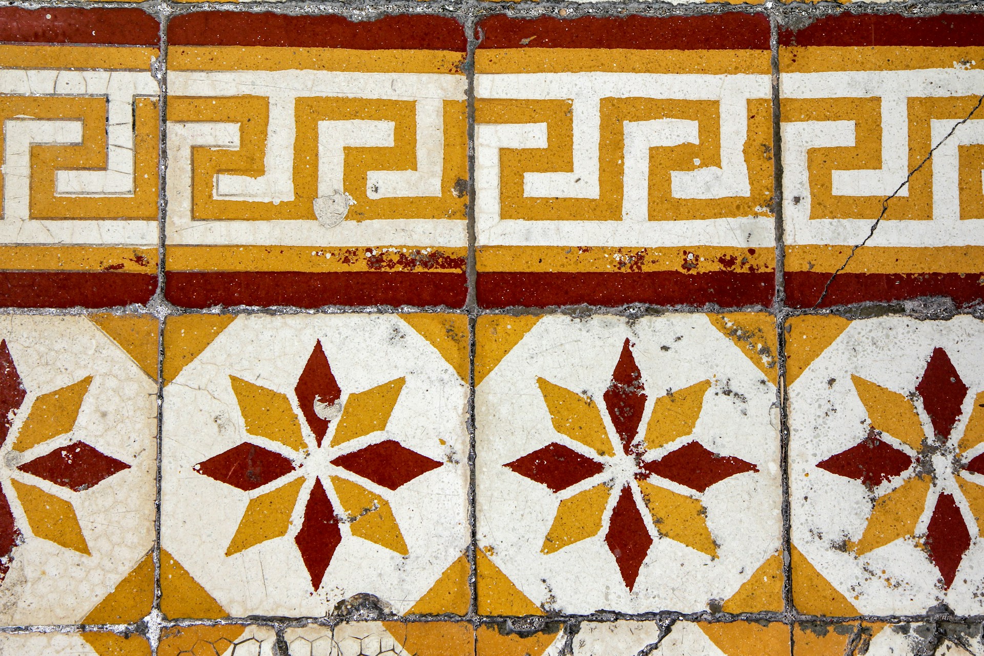 yellow and white star print