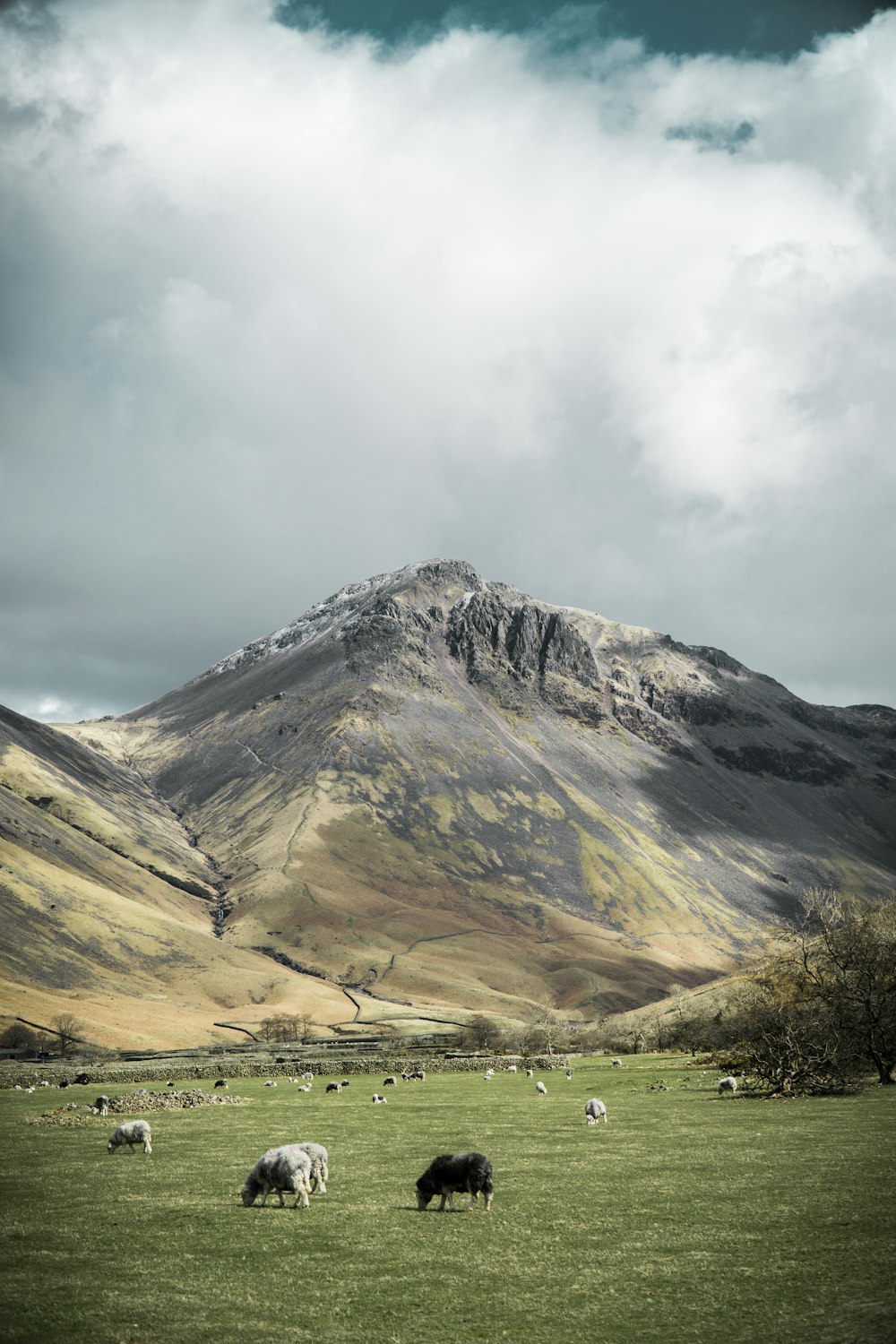 green and brown mountain under white clouds during daytime