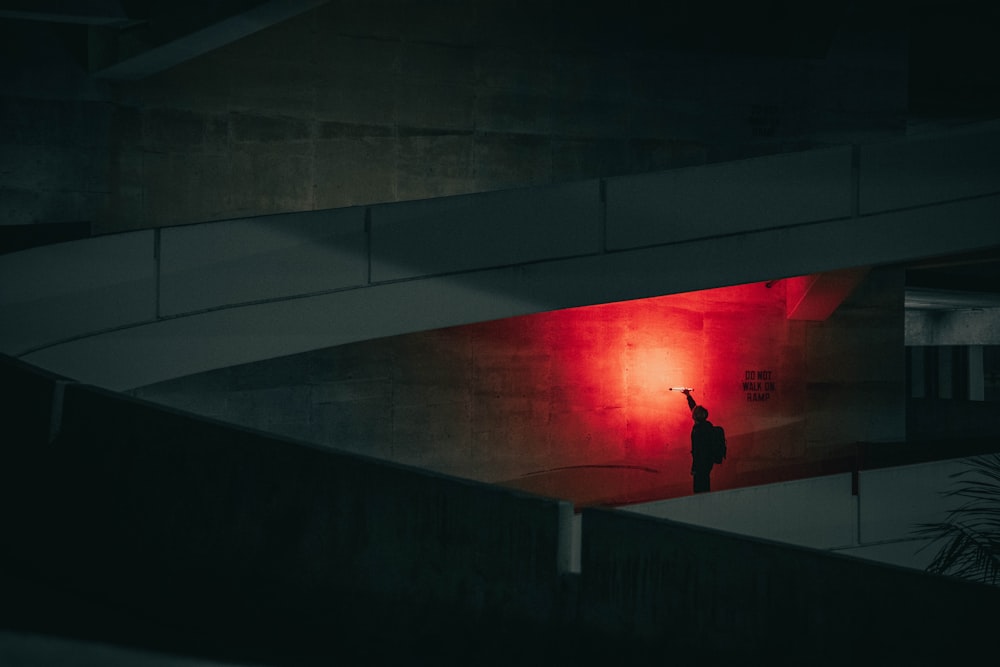 red and black concrete building