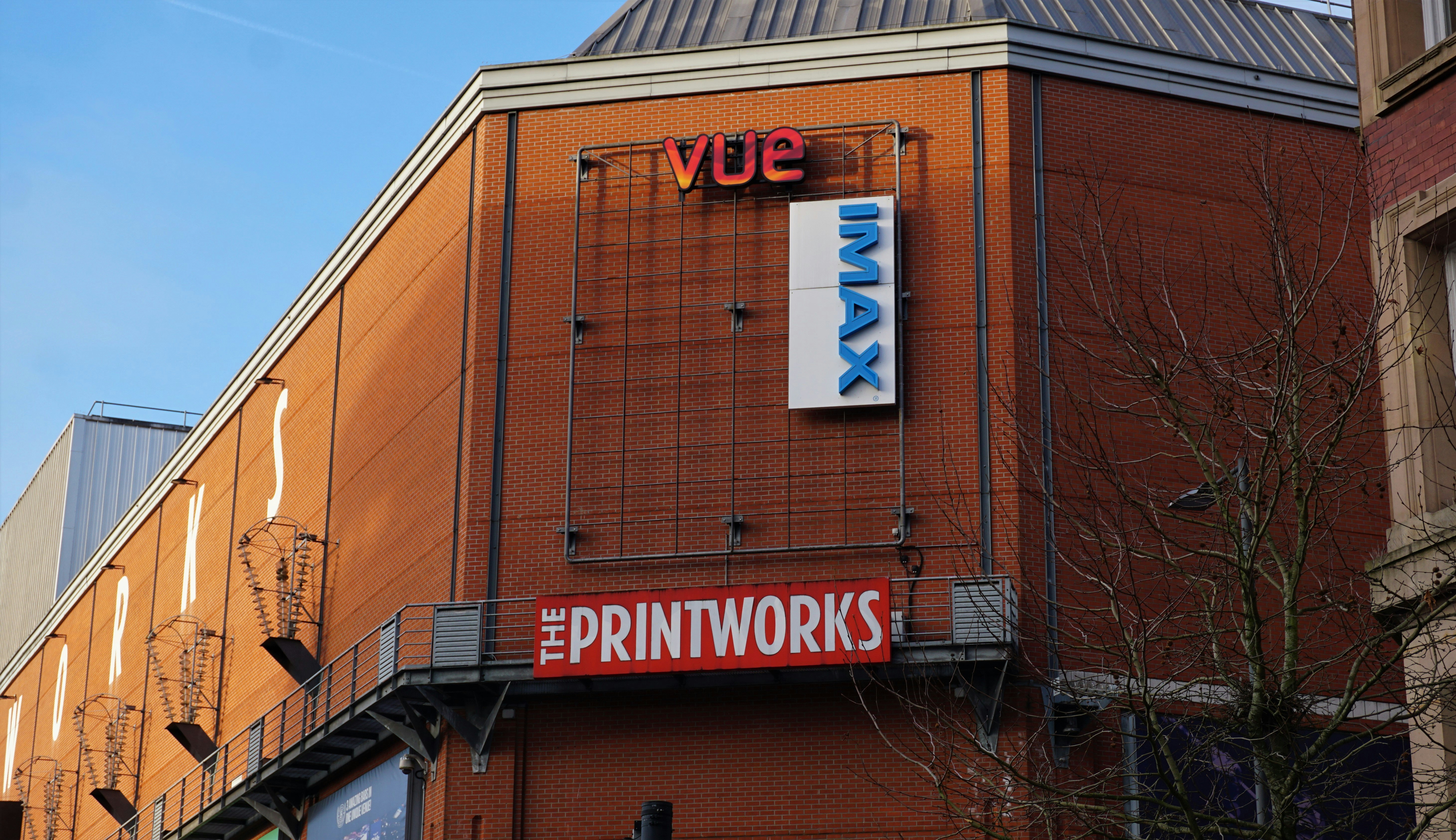 The Printworks sign in Manchester.