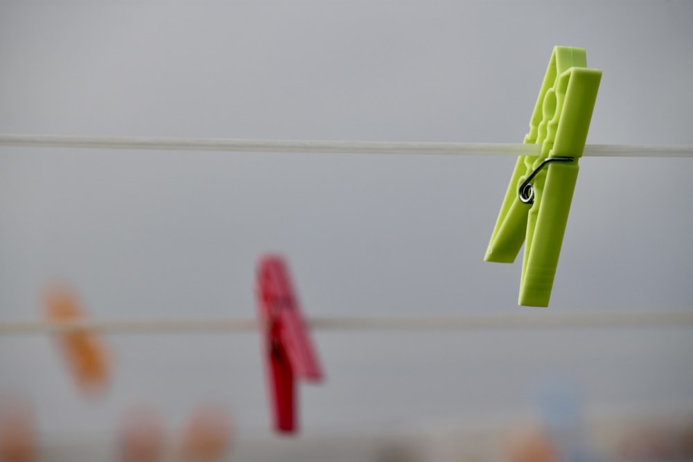 green and red paper clip