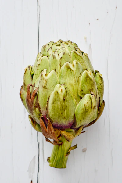 Artichoke on white background