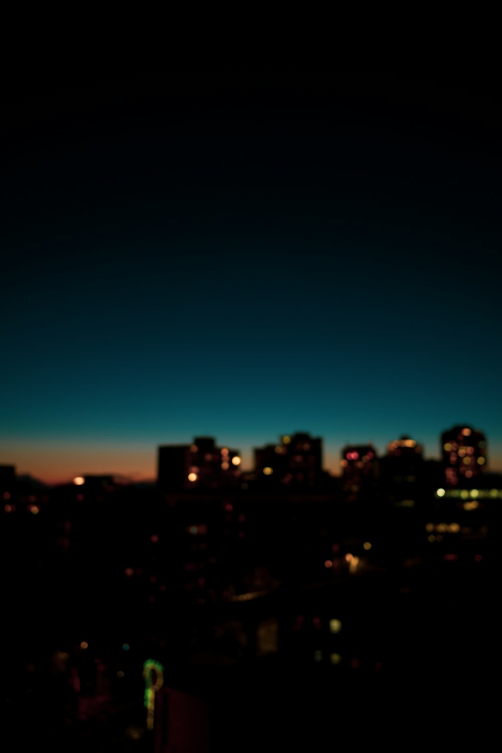 city skyline during night time