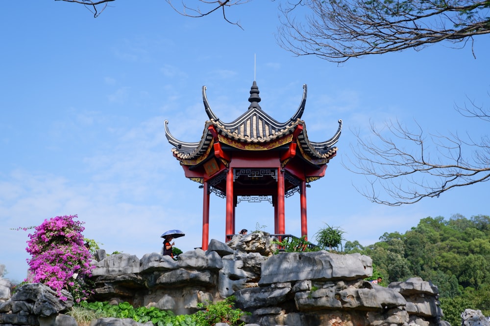 red and brown temple under blue sky during daytime