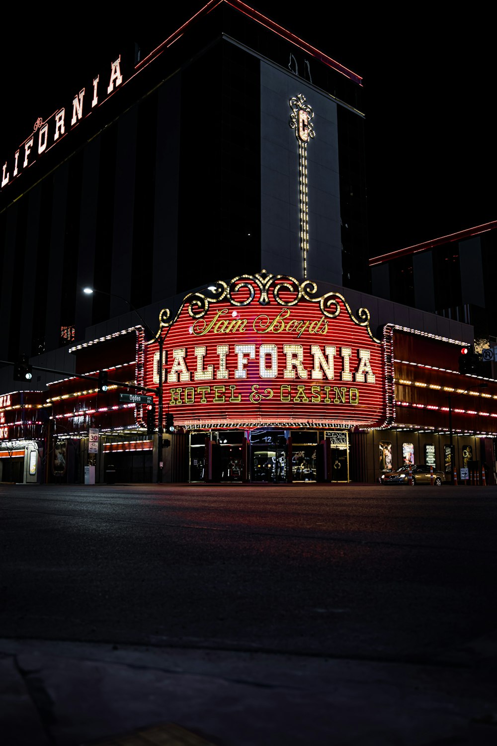 red and yellow lighted building during nighttime