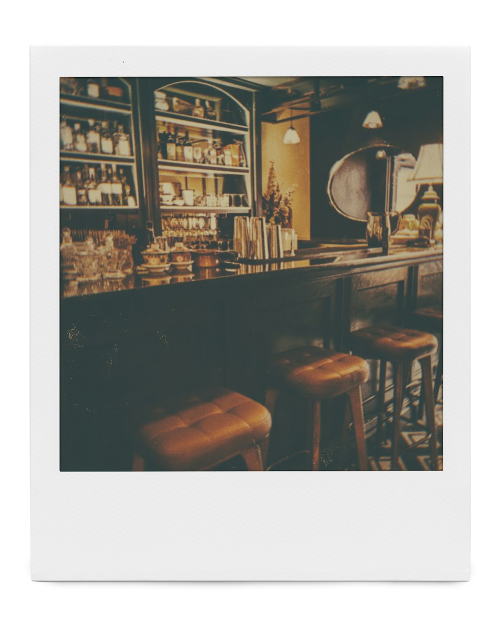 brown wooden bar stools beside brown wooden table