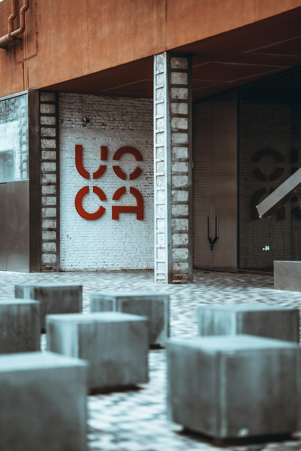 red and white wooden wall