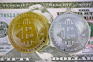 gold and silver round coin