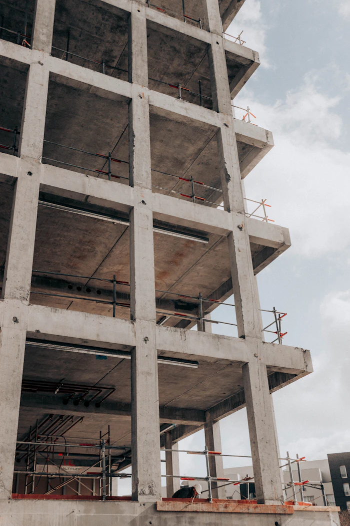 Concrete building under construction