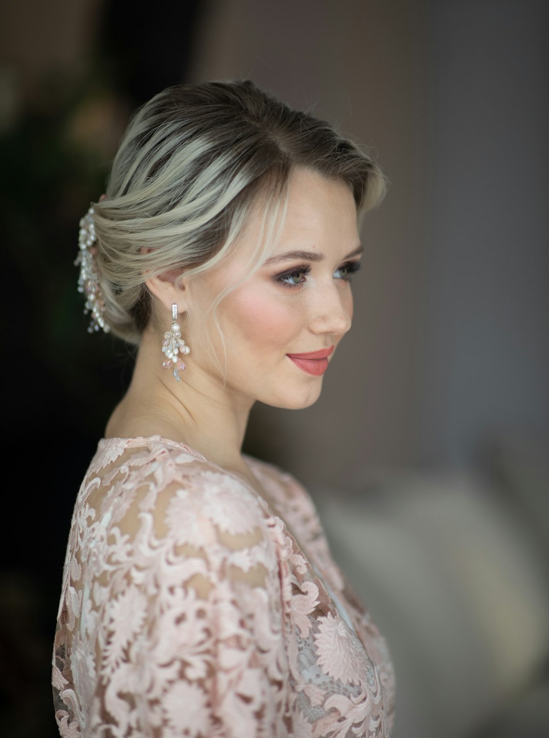 woman in white floral dress