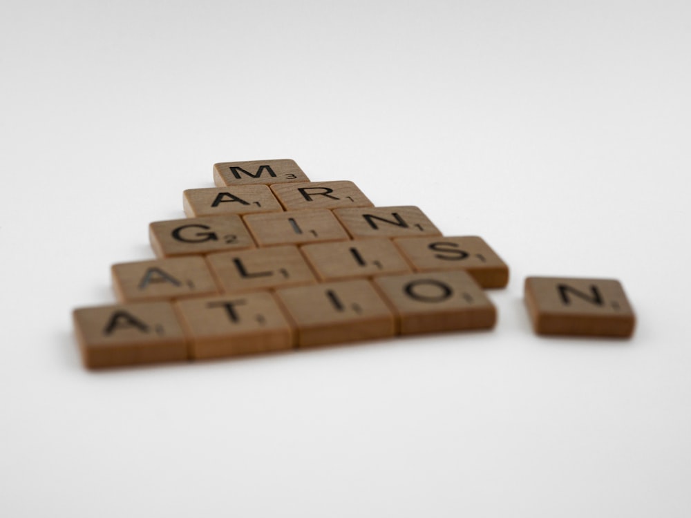 brown wooden blocks on white surface