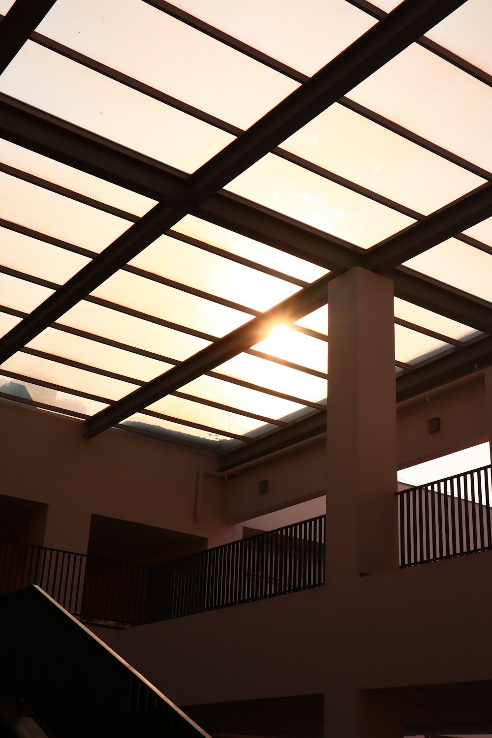 white and brown wooden ceiling