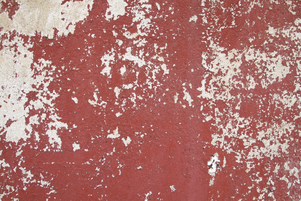 赤と白のコンクリートの壁
