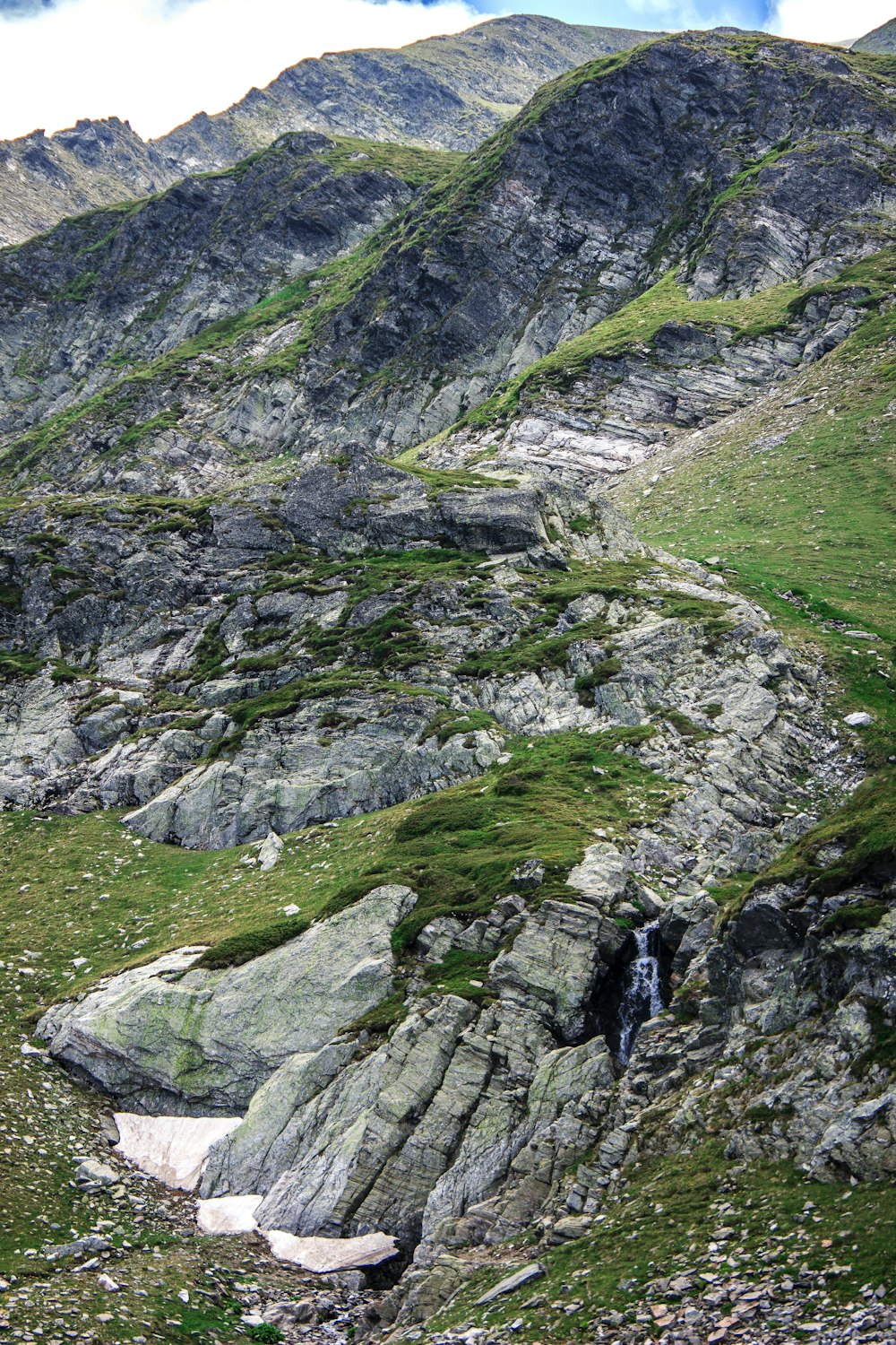 green and gray rocky mountain