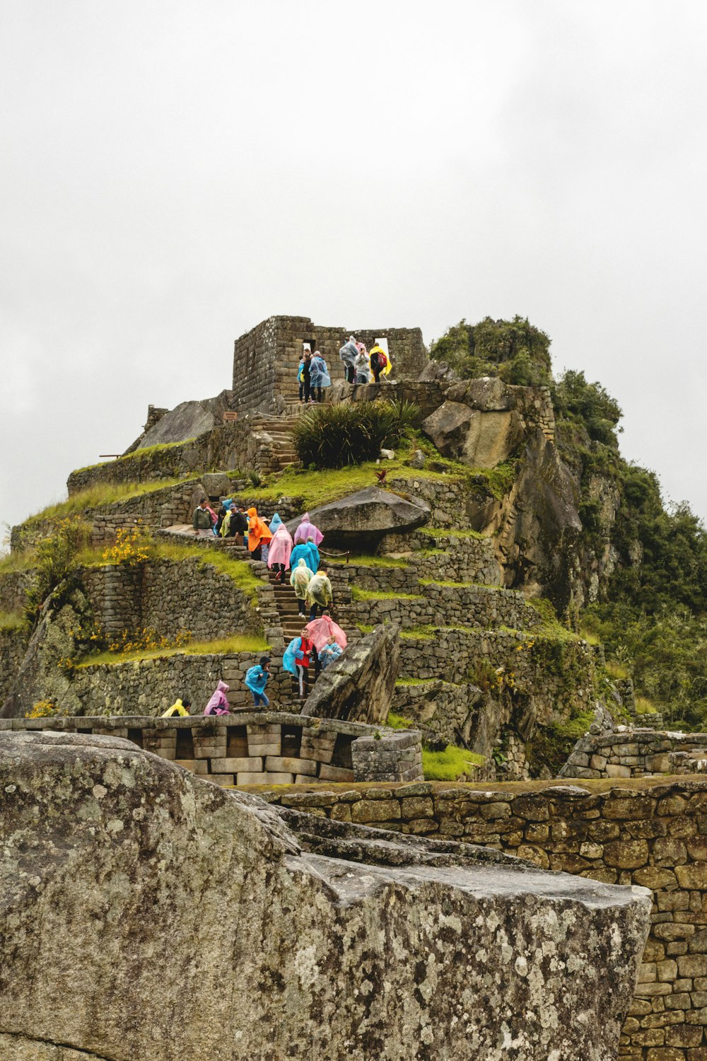 people climbing on rocky mountain during daytime