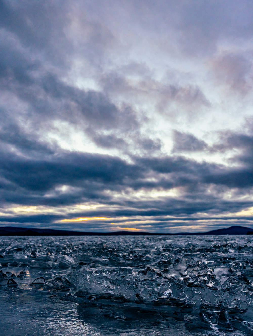 gray and white clouds over the sea