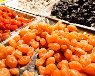 orange fruits on stainless steel tray