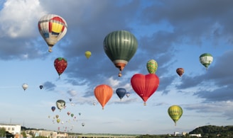 hot air balloons on sky during daytime