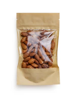 Artful stack of almond and cashew packages showcasing savvya’s sleek, modern branding.