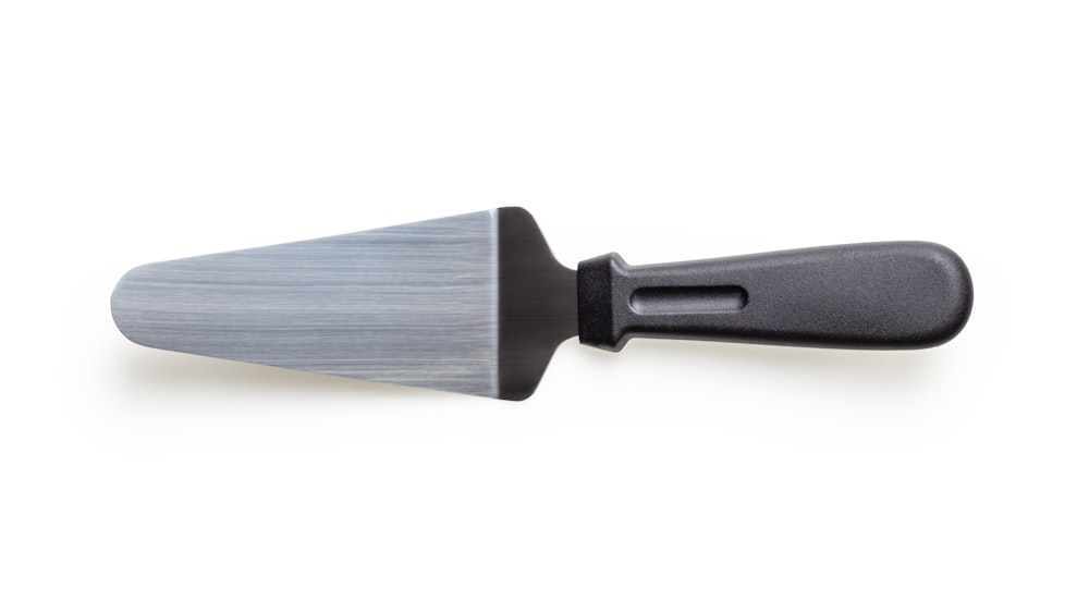 brown wooden handle gray fork
