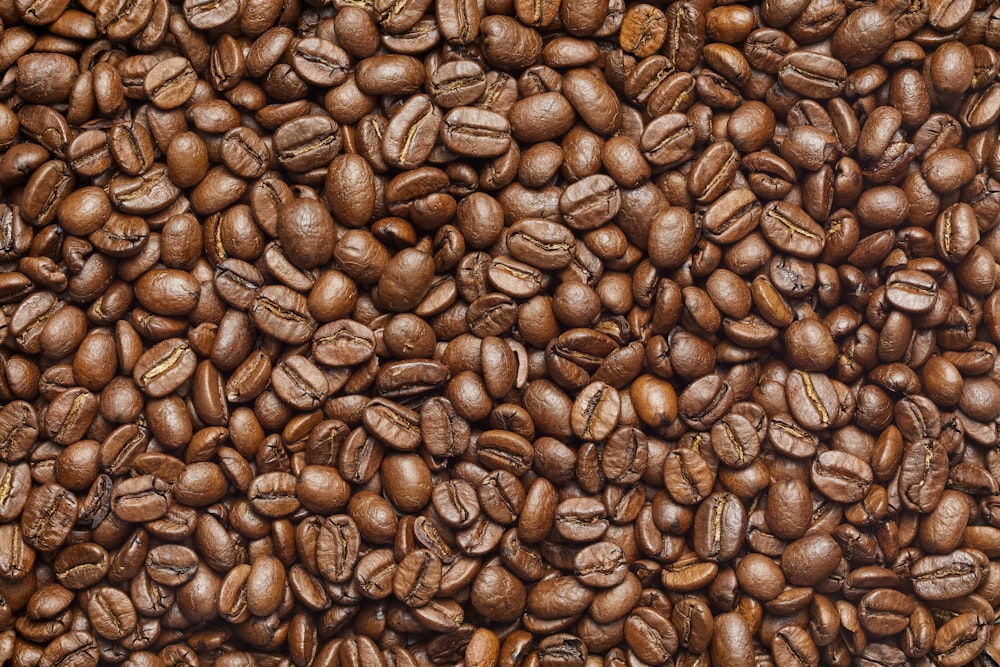 brown coffee beans on black textile