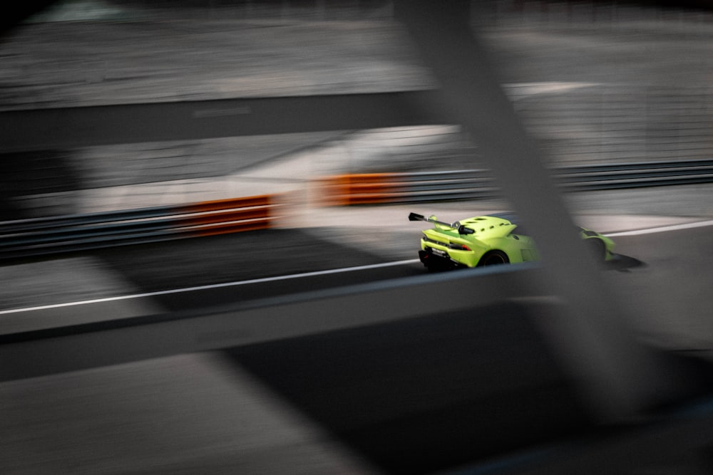 green and black sports car