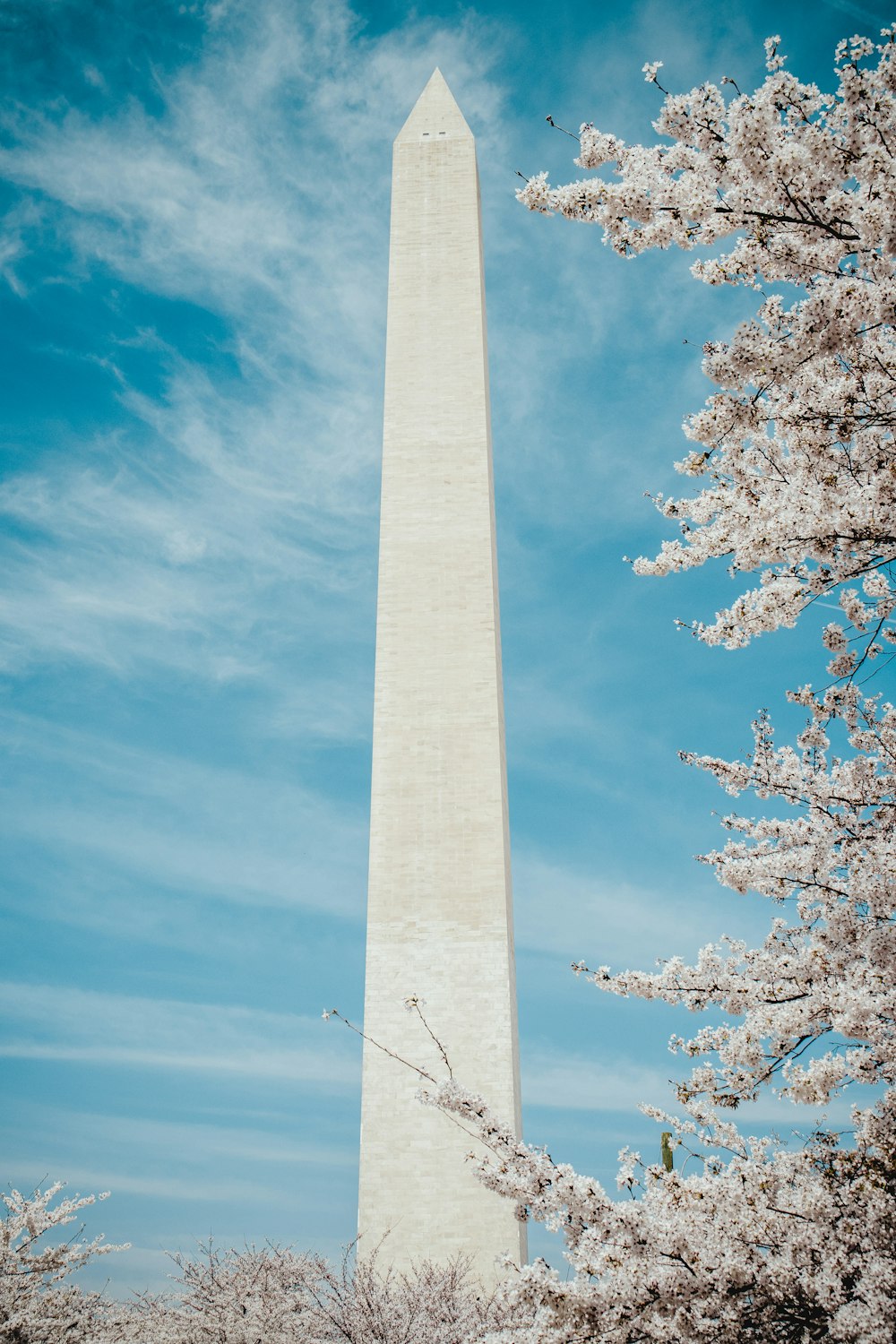 Torre de hormigón blanco bajo el cielo azul durante el día