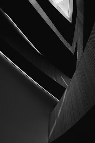 black and white spiral illustration