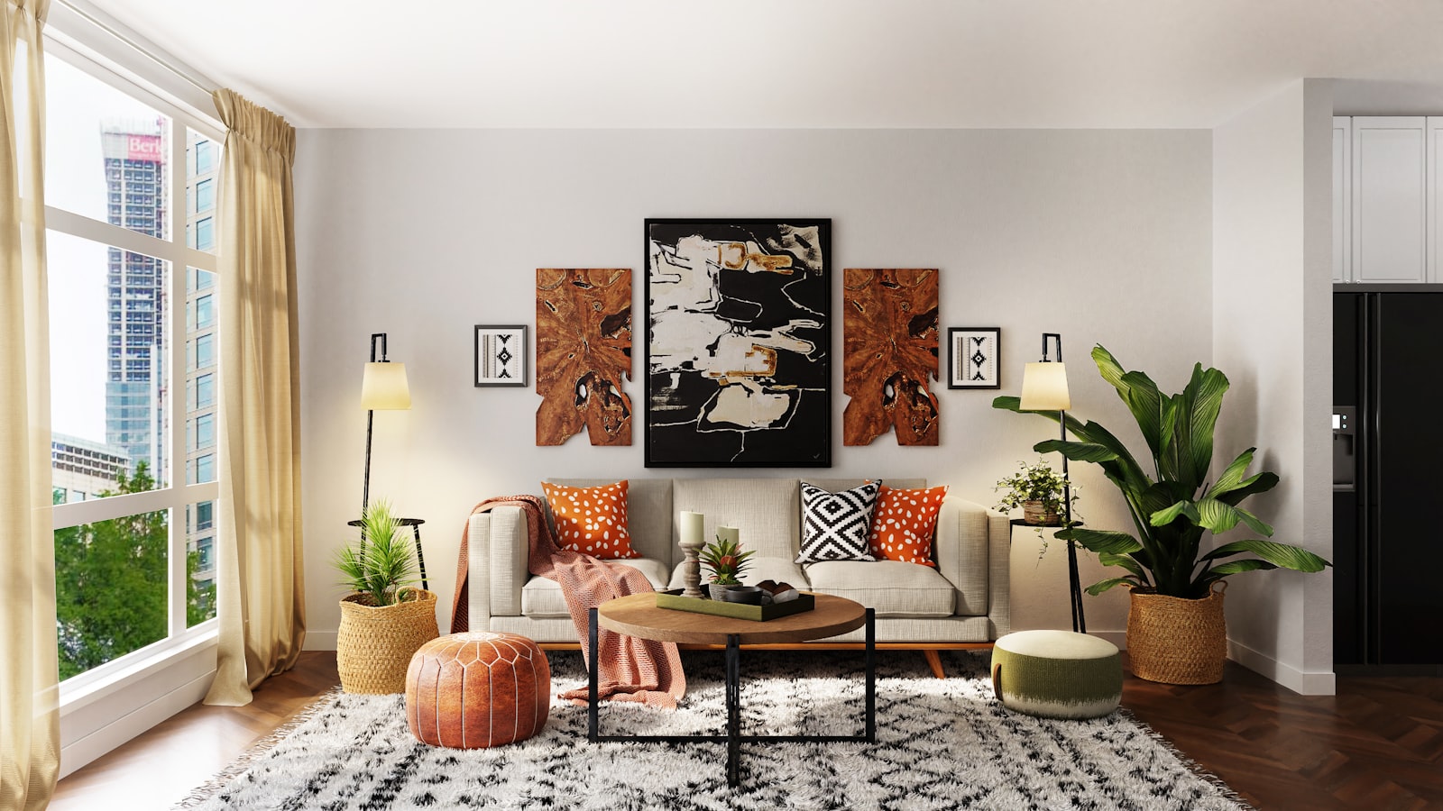 Glossy Marble-Look Wall