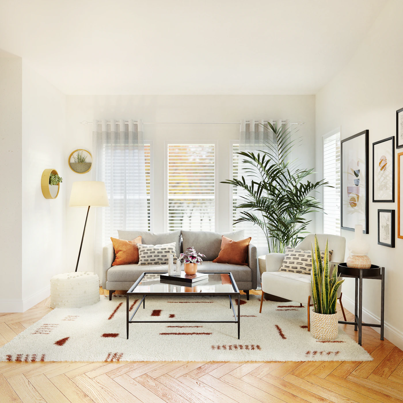 Interior inspiration: a bright living room with neutral furnishings