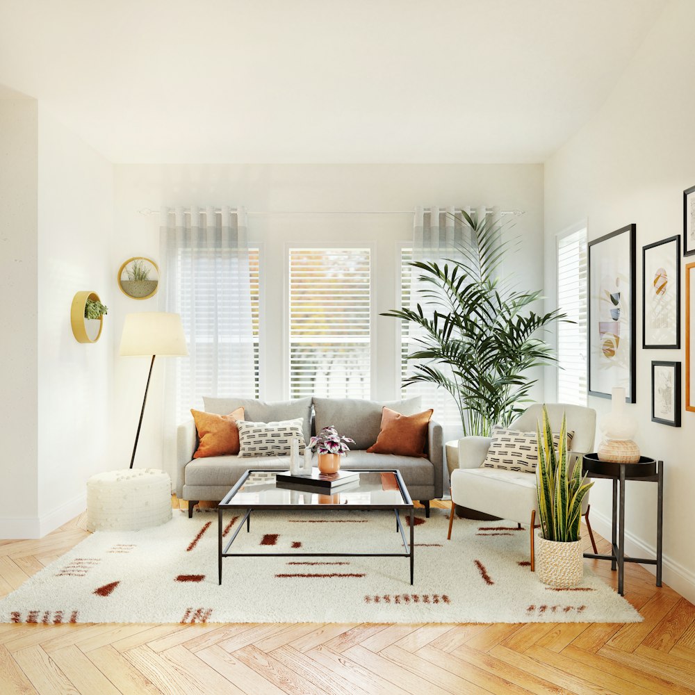 black and white living room set