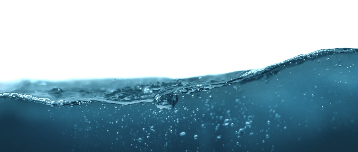 water drops on blue surface