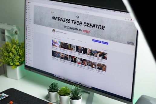 black flat screen computer monitor