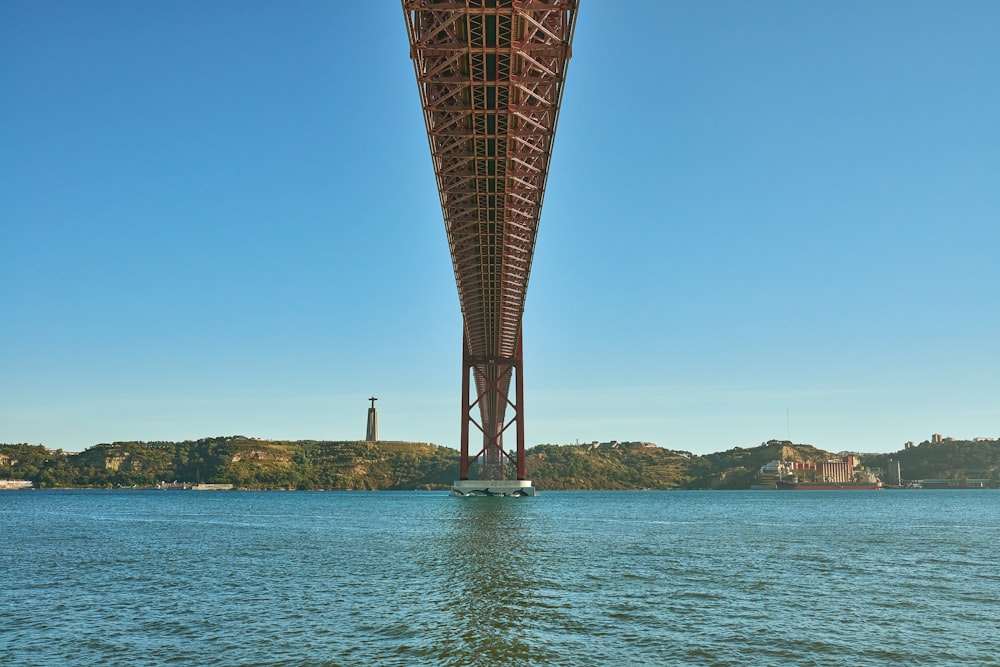 brown bridge over blue sea under blue sky during daytime