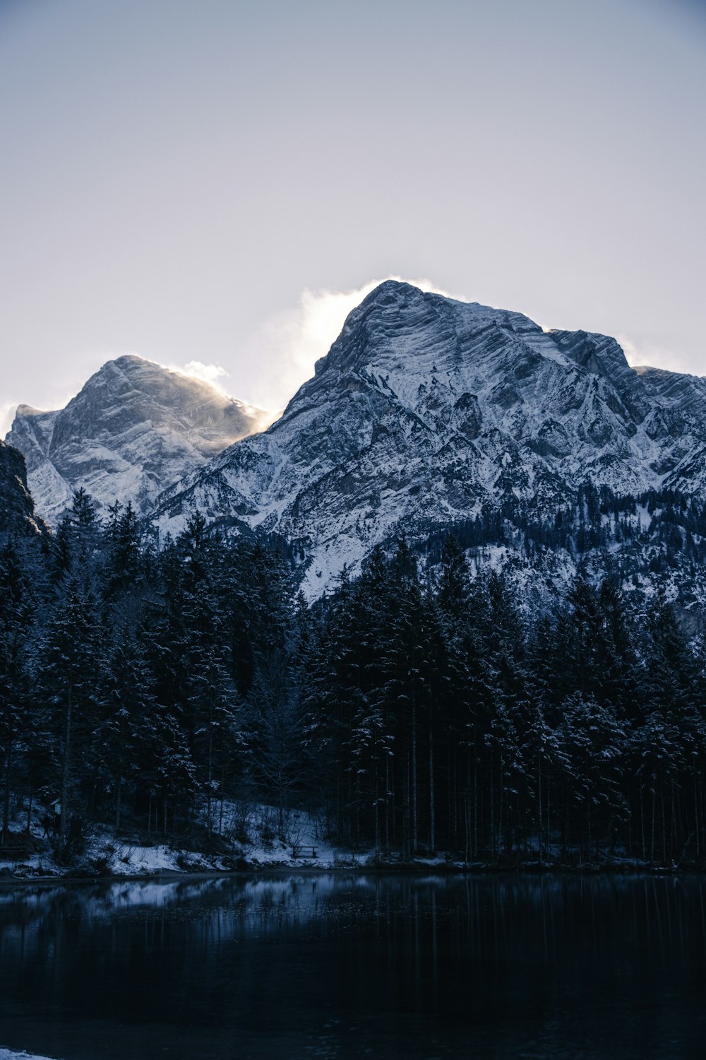 snow covered mountain during daytime