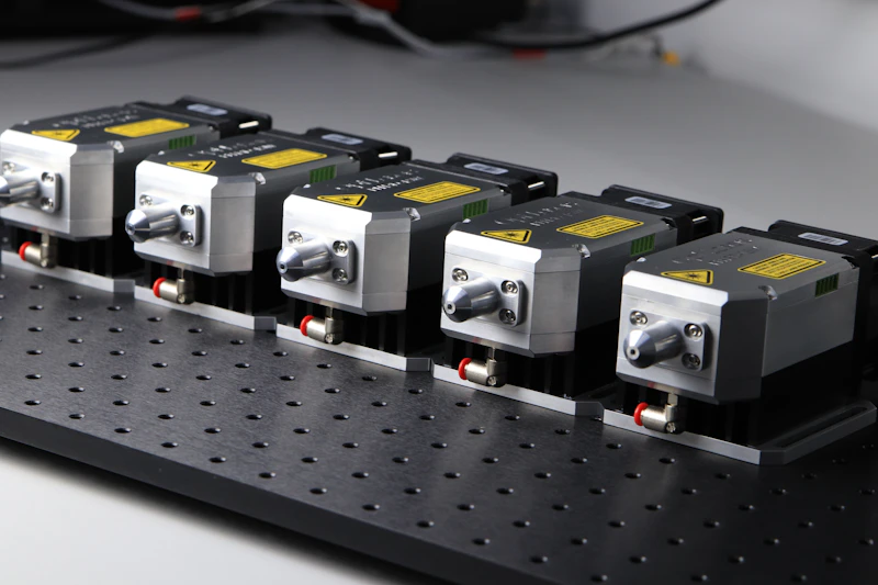 Industrial control units aligned for inspection
