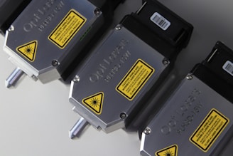 black and yellow electronic device