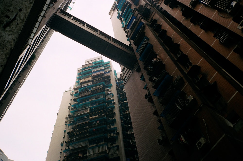 low angle photography of high rise buildings