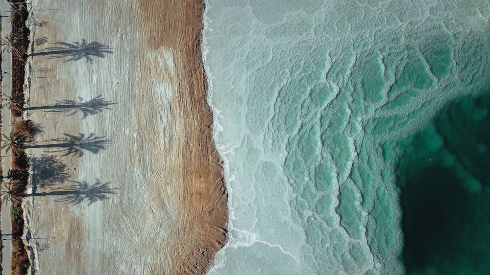 Muelle de madera marrón en el cuerpo de agua