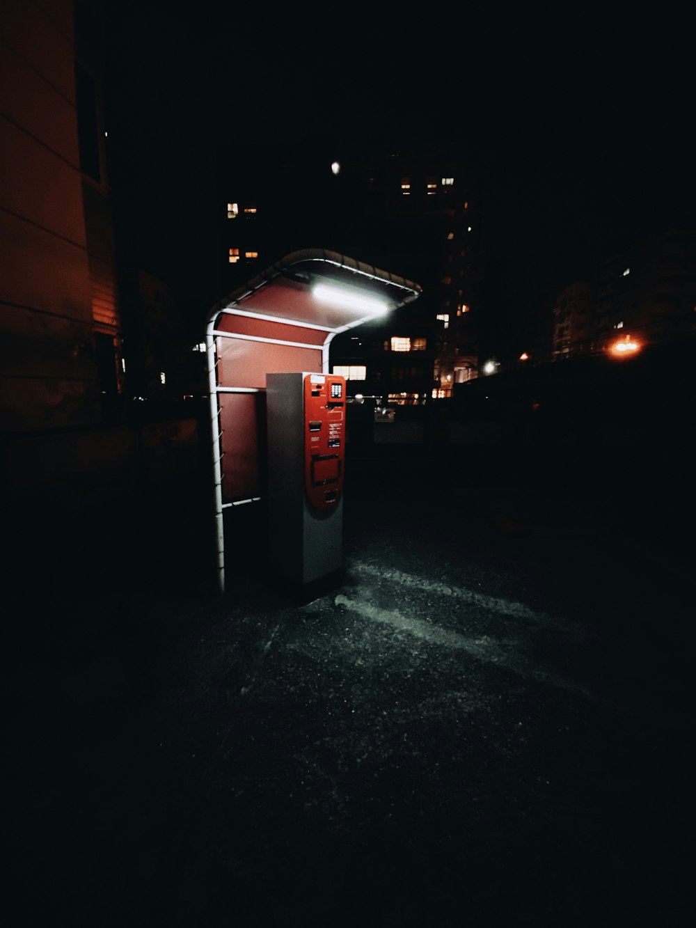 white and red train during night time