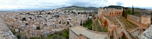 A panoramic view of the historic city of Marrakech.