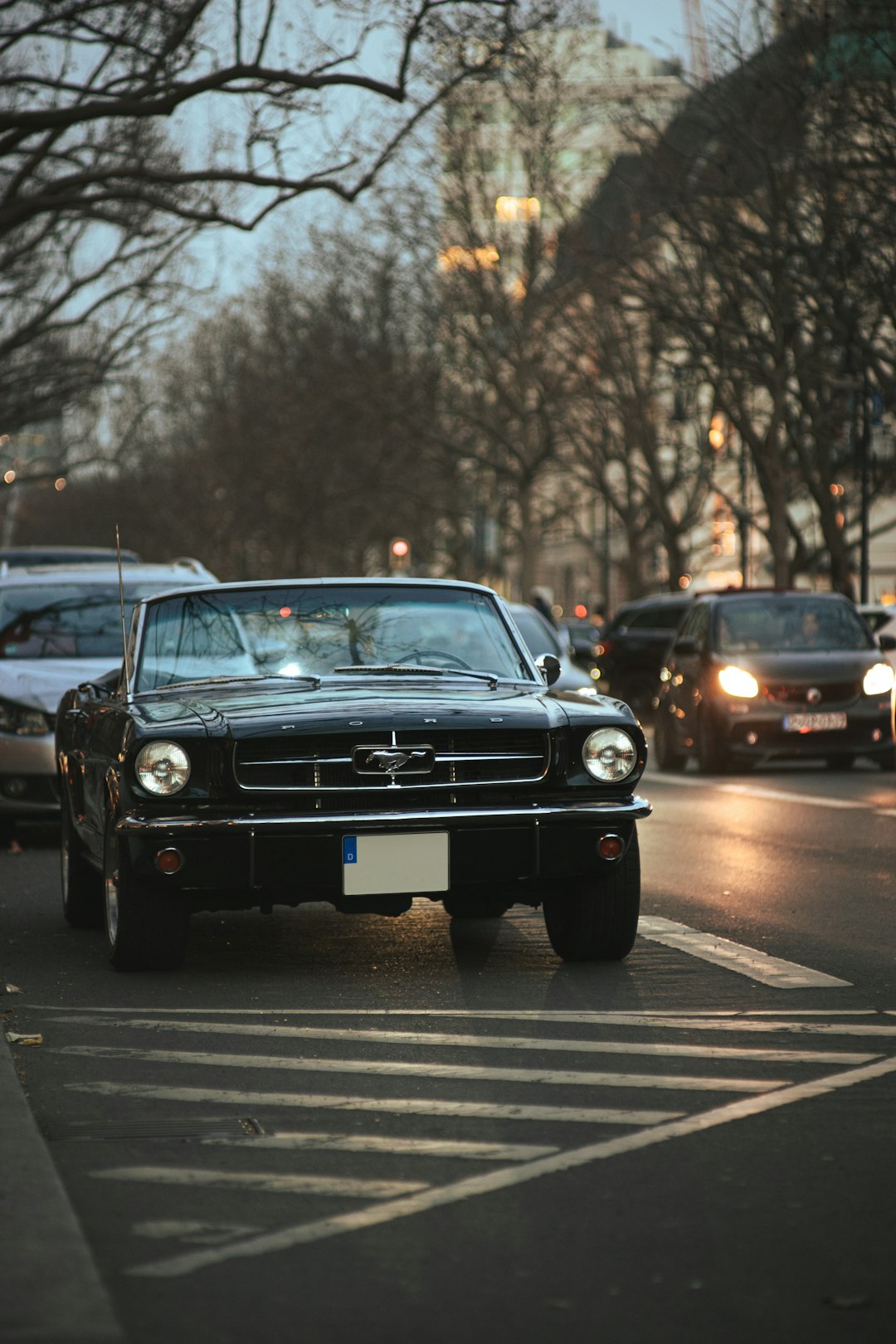 black car on road during daytime