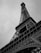 grayscale photo of eiffel tower