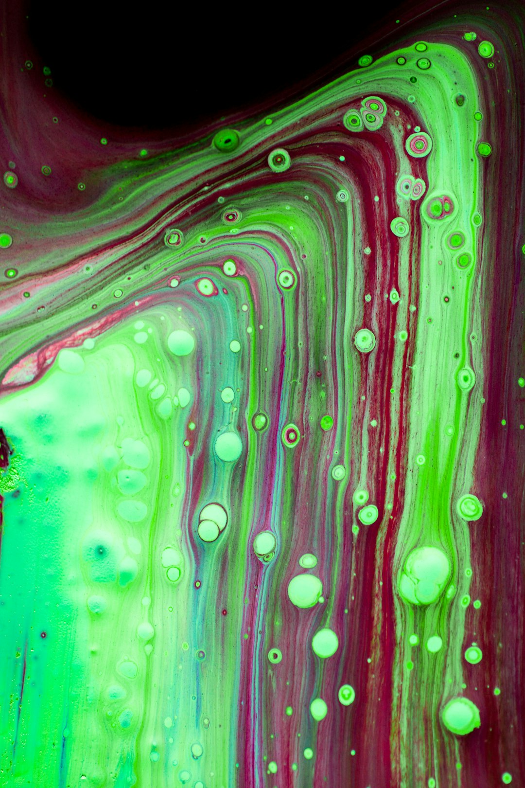 purple and green abstract painting