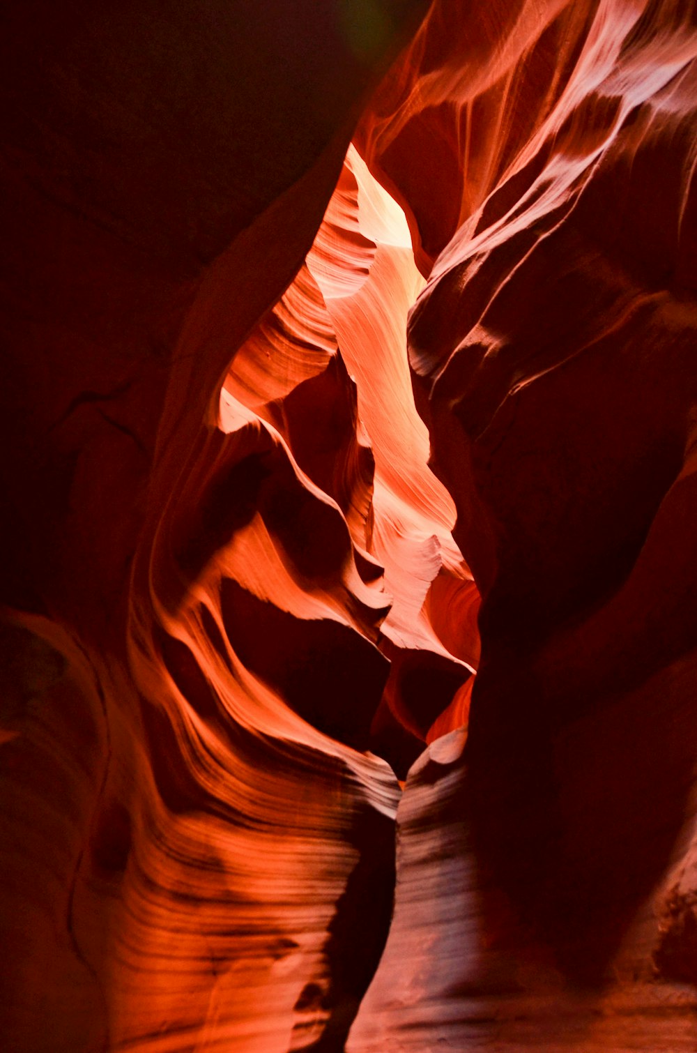 grotte brune et blanche pendant la journée