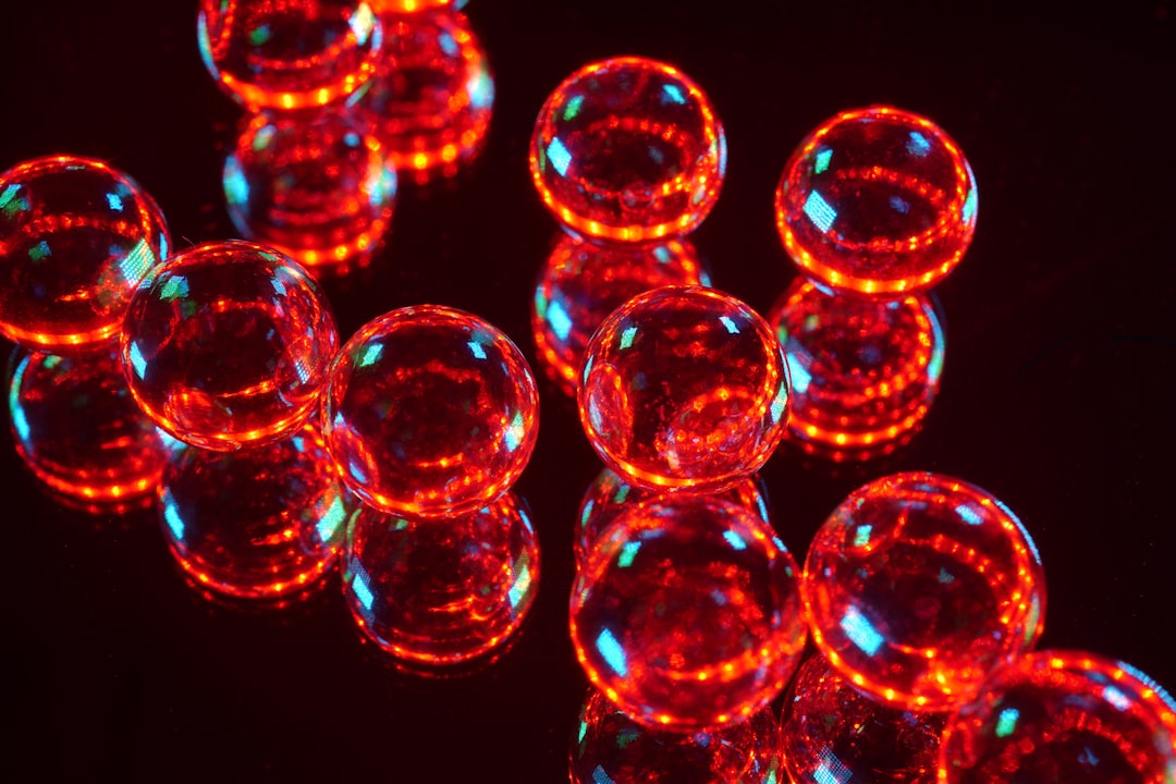 clear glass ball with water droplets