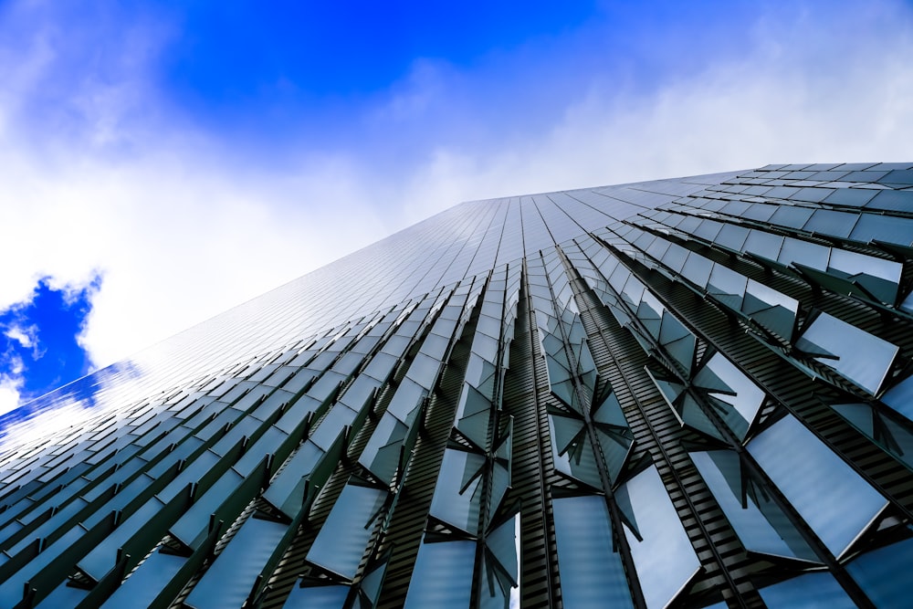 low angle photography of high rise building