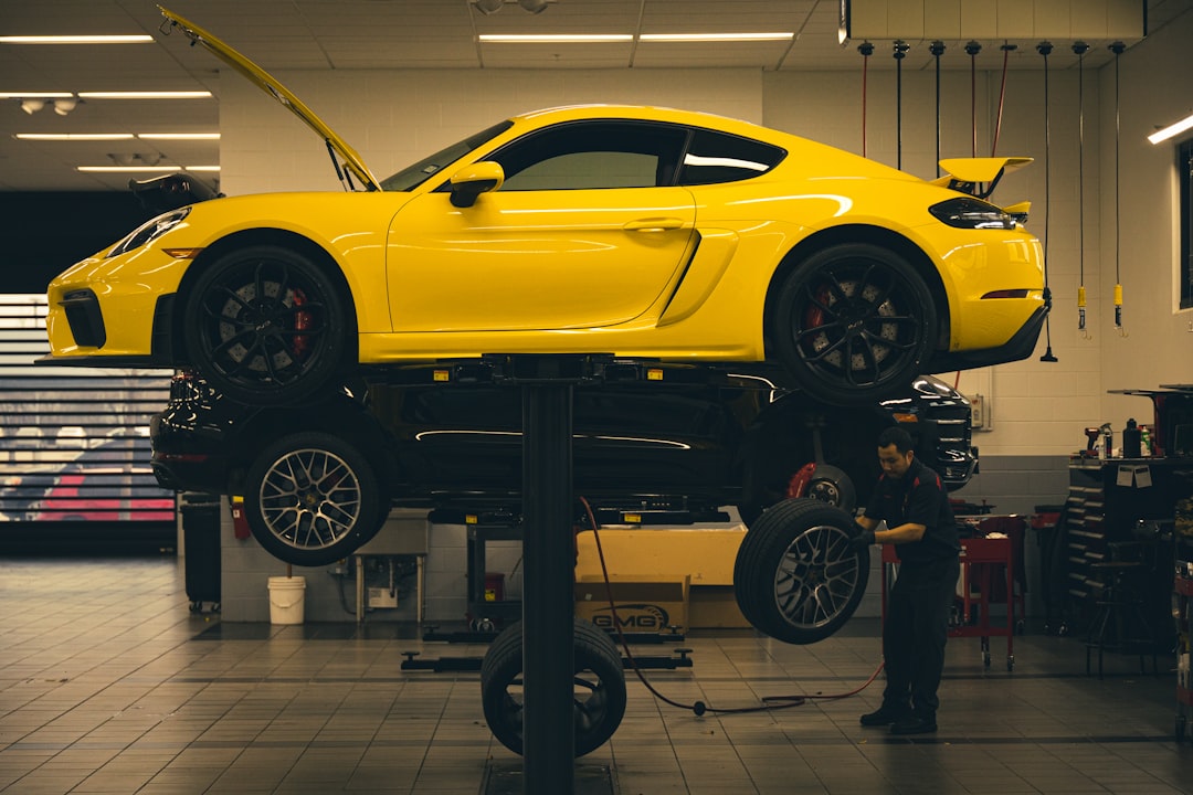 yellow and black vintage car