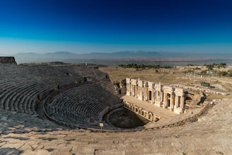 amphitheatre oof hierapolis, roman city 