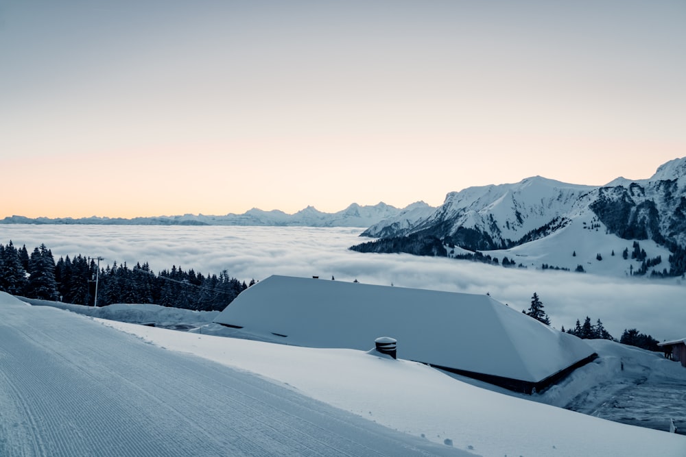 snow covered mountain during daytime